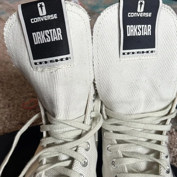Rick Owen’s DRKSTAR Converse High Top Sneakers - 8.5 Men’s - Picture 6 of 8